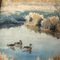 Ducks on Pond, 1950s, Peinture sur Toile, Encadré 3