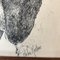Sweet Hound Portrait Drawing, 1950s, Ink on Paper, Framed, Image 3