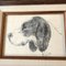 Sweet Hound Portrait Drawing, 1950s, Ink on Paper, Framed, Image 2
