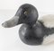 Mid 20th Century Carved Wooden Black & White Duck Decoy 8