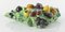 Mid 20th Century Italian Faience Majolica Polychrome Fruit Wall Pocket 5