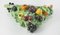 Mid 20th Century Italian Faience Majolica Polychrome Fruit Wall Pocket 4