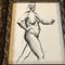 Studio di nudo femminile, anni '70, carboncino su carta, con cornice, Immagine 2
