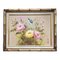 Chinese Floral with Bird Painting, 1970s, Paint & Wood & Bamboo & Canvas & Linen, Framed 1