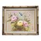Pittura floreale con uccelli, Cina, anni '70, pittura e legno, bambù, tela e lino, con cornice, Immagine 1