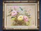 Chinese Floral with Bird Painting, 1970s, Paint & Wood & Bamboo & Canvas & Linen, Framed 6