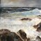 Paisaje marino, años 70, pintura sobre lienzo, enmarcado, Imagen 4