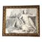 Doppio nudo astratto, disegno a carboncino, anni '70, con cornice, Immagine 1