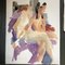 Figuras abstractas desnudas, Pinturas sobre lienzo, años 70. Juego de 3, Imagen 2
