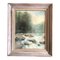 River Landscape with Falls & Rocks, 1960s, Painting on Canvas, Framed, Image 1