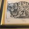 Gato atigrado, años 60, Aguafuerte sobre papel, enmarcado, Imagen 4