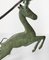 Lámpara de mesa Boudoir Leaping Gazelle Impala de bronce verdigris, Imagen 6