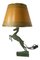 Lámpara de mesa Boudoir Leaping Gazelle Impala de bronce verdigris, Imagen 1