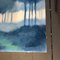 Paesaggio astratto albero blu, anni '80, dipinto su tela, Immagine 2
