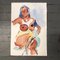 Pintura a la acuarela desnudo femenino expresionista abstracto a doble cara, años 70, Acuarela sobre papel, Imagen 4
