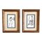 Small Figure Studies, Ink Drawings, 1960s, Framed, Set of 2, Image 1