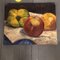 Peinture Nature Morte Pomme/Orange/Poivre Vert, 1980s, Peinture sur Toile 6