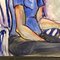 Courtney Barring, Female Portrait As Alice Neel, 2000s, Painting on Canvas 3
