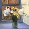 Bodegón con vistas, años 90, pintura sobre lienzo, Imagen 3