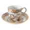 English Wedgwood Pearlware Imari Teacup and Saucer, Set of 2 1