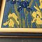 Vintage Hand Done Needlepoint Picture Irises Original Frame, 1960s 3