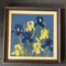 Vintage Hand Done Needlepoint Picture Irises Original Frame, 1960s 5