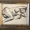 Studio di nudo femminile, anni '70, carboncino, con cornice, Immagine 3