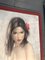Ritratto di ragazza con fiore, anni 2000, pastello, Immagine 2