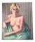 Desnudo femenino, dibujo al pastel, años 70, Imagen 1