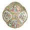 Plato para camarones de porcelana con medallón de rosa de exportación china del siglo XIX, Imagen 1