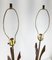 Mid-Century Modern Walnut and Brass Table Lamps attributed to Adrian Pearsall, Set of 2 5