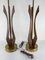 Mid-Century Modern Walnut and Brass Table Lamps attributed to Adrian Pearsall, Set of 2 4