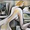 Stewart Ross, Female Nude Interior, 1990er, Malerei auf Leinwand 3