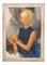 Ritratto femminile, anni '60, Pittura su carta, con cornice, Immagine 1