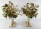 Italian Ceramic Rams Head Cornucopias with Toleware Foliage, Set of 2, Image 7