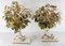 Italian Ceramic Rams Head Cornucopias with Toleware Foliage, Set of 2 6