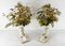 Italian Ceramic Rams Head Cornucopias with Toleware Foliage, Set of 2 13