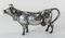 Lechera Hanau de plata con forma de vaca alemana de finales del siglo XIX de Neresheimer, Imagen 4