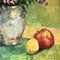 Bodegón con frutas y flores, años 70, pintura sobre lienzo, enmarcado, Imagen 4