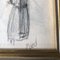 Eleanor Reed, Native American, Charcoal Study Drawing, 1940s, Framed 2