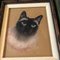 Siamese Cat, 1950s, Pastel on Paper, Framed, Image 2