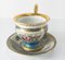 Taza de té y platillo francés tipo Sevres con decoración floral, Imagen 13
