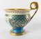 Taza de té y platillo francés tipo Sevres con decoración floral, Imagen 10