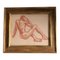 Male Nude Study, 1940s, Sepia on Paper, Framed, Image 1