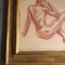Estudio con desnudo masculino, años 40, sepia sobre papel, enmarcado, Imagen 2