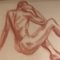 Studio di nudo maschile, anni '40, Seppia su carta, con cornice, Immagine 3