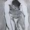 Studio maschile astratto, Ink Wash on Paper, anni '80, Immagine 2