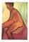 Nudo maschile modernista astratto, anni '50, dipinto su tela, Immagine 1
