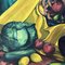 Bodegón modernista con frutas y verduras, años 60, Pintura sobre lienzo, Imagen 4
