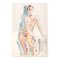 Desnudo femenino abstracto, años 70, Acuarela sobre papel, Imagen 1